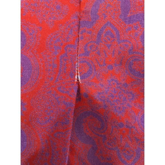 J.Crew Ella Dress In Medallion Paisley Print Size 4 Strapless Red / Purple Zip - Picture 9 of 9